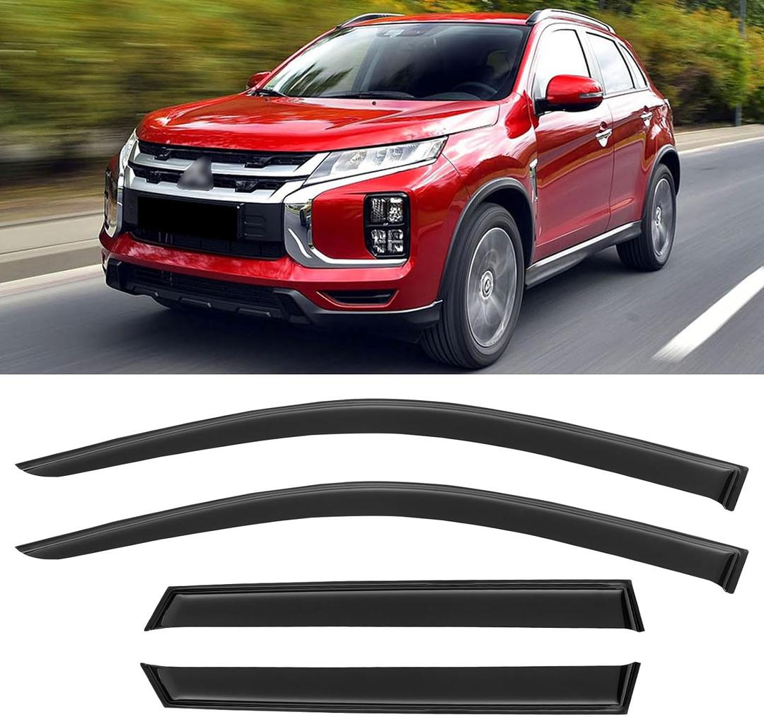Window Visors Rain Guards Shield for 2011-2026 Mitsubishi Outlander Sport, Out-Channel Window Vent Wind Deflectors Visors Shades