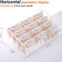 HeZone Business Card Holder Display for Desk Muitiple, Clear Acrylic Business card Stand Rack for Women and Men 12 slots 4Tier, Organize 600 cards (12 Slots