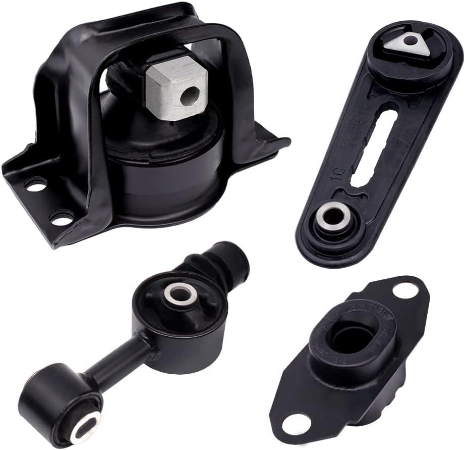 Engine Motor and Transmission Mount Kit Compatible with 2007-2012 Nissan Versa 1.8L & 2009-2014 Nissan Cube 1.8L Transmission, Replace OE A4312 A4318 A4320 A4323 Set of 4