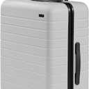 Away Medium Checked Luggage, Lightweight Hard Shell Suitcase with Spinner Wheels, Durable Rolling Luggage, TSA Lock, 26 Inch, Cloud Gray