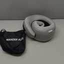 WANDER PLUS Travel Neck Pillow, Pure Memory Foam Neck Pillow for Airplanes, Comfortable Breathable Cover, 360 Degree Support Ergonomic Design Best for Sleeping Plane Train Travel Essentials Max Grey