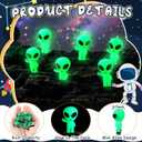 30 Pcs Mini Alien Glow in the Dark Hair Clips Alien Hairpins for Space Theme Party Funny Hair Clips Halloween Accessories for Rave Music Festival