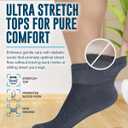 Doctor's Select Diabetic Socks for Men - 4 Pairs Diabetic Ankle Socks for Men | Non Binding Neuropathy Socks (M)