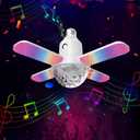 Disco Ball Light, LED Folding Music Strobe Light with Bluetooth and Remote Control for DJ Stage Living Room Bedroom Car Kitchen Bar Festival Indoor Party