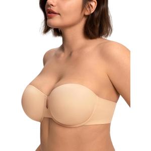 HSIA Strapless Bras for Women Large Bust Coolcomfort Minimizer Corset Full Coverage Plus Size Convertible Bustier, 36G