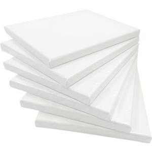 Pack of 10 Stretched Mini Canvas Wooden Frames 280gsm 10x12cm by Janrax
