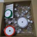 30 Pieces Christmas Booze Balls, Christmas Tree Hanging Ornaments Clear Plastic Fillable Bulbs Pendant Ball with Screw Caps and Ribbons for Christmas Home Party Decor (Silver)