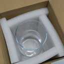 Clear Glass Vase 8 Inch, Round Borosilicate Clear Glass Flower Vase, Modern Boho Style Centerpiece Vase for Home Kitchen Wedding, Housewarming (Transparent)