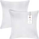 A1 Home Collections Down Alternative Throw Insert, Ready to Use Pillow Pack of 2, 18"x18", White