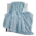 Bedsure GentleSoft Fluffy Light Sky Blue Throw Blanket, Dusty Baby Blue Decor Gifts for Women Men, Soft Cozy Fuzzy Plush Warm Minky Thick Sherpa Fleece Faux Fur Throw Blanket for Couch Bed, 50x60