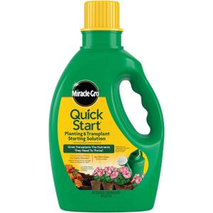 Miracle-Gro Quick Start Planting and Transplant Starting Solution, For Flower and Vegetable Plants, Concentrate Mix with Water, 48 oz.