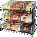 Kitchen Details 3 Tier Can Organizer | Canned Food Storage Rack | Kitchen Cabinet and Pantry Organization | Holds 36 Cans | Space Saving | Onyx