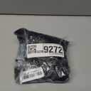 MakeMeChic Women's Faux Fur Fuzzy Long Sleeve Top Mesh Lace Open Front Y2K Tee Shirts (Medium, Black)