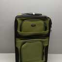 U.S. Traveler Rio Lightweight Softside Rolling Carry-on Suitcase, 2-Wheel Single, Green, 21"