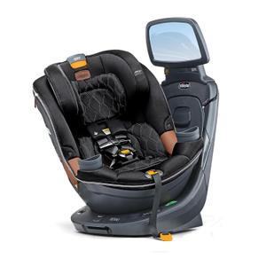 Chicco Fit360 Zip ClearTex Rotating Convertible Car Seat with Fit360 Mirror, 360 Degree Rotation for Rear-Facing and Forward-Facing Usage, Jet/Black, Exp date: September 2033