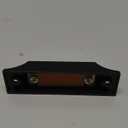 1 Piece Lighted Doorbell Button, Wired Doorbell Push Button, Replacement Wall Mounted Garage Door Bell with LED Light Compatible with Most Wire Chimes, Transformer (Black,Warm Light)