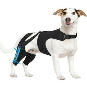 Dog Knee Brace for Back Leg, Adjustable Dog Leg Brace with 4 Stabilizers, Hip Support to Reduces Pain, Ligament Injuries & Luxating Patella & ACL CCL for Small Medium Large Dogs, S