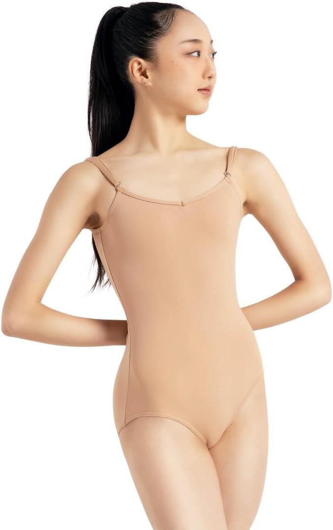 Capezio Women's Camisole Leotard With Adjustable Straps (Beige, S)