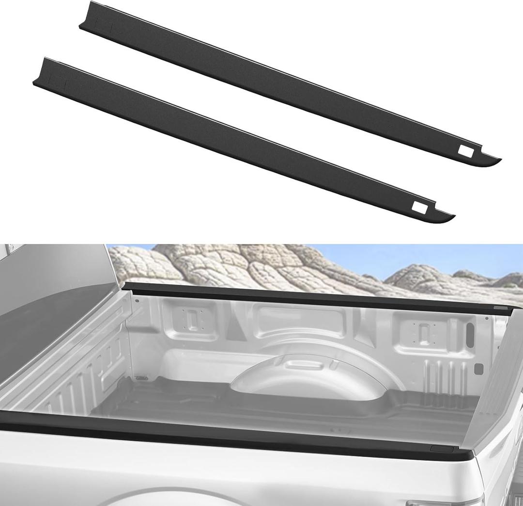 Bed Side Rail Cap Cover for Dodge Ram 1500, Truck Left & Right Side Bedrails Protector w/Stake Holes for 2009-2018 Dodge Ram 1500 with 5'7" Bed Accessories, Black