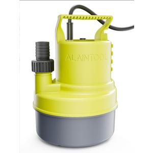 1/2 HP Submersible Water Pump 2900 GPH Portable Sump Pump For Pool, Basements, Puddles, Ponds With 16.4 Ft Power Cord and Hose Adapters, Yellow