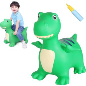 INPANY Bouncy Horse, Dinosaur Hopper Toys for 2 Year Old Boy, Toddlers Bouncing Animal, Inflatable Hopping Buddies for Kids, Ride on Rubber Bouncer, Indoor Outdoor Birthday Gifts Toy for 3 4 Yr Girl