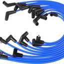 8mm Spark Plug Wires Set Compatible with Ford SB SBF 289 302 F150 Mustang 5.0L 5.8L, Racing Blue Wires DT-12259C301