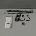 Curtain Rods for Windows 18 to 45 inch, 1 Inch Adjustable Curtain Rod, Heavy Duty Window Curtains Rod for Bedroom Living Room, Modern Decorative Drapery Rods Birdcage Finials (Cobalt Nickel)