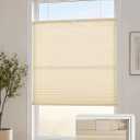 Lazblinds TDBU Cellular Shades, 27" W X 64" H, Beige