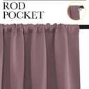 NICETOWN Blackout Curtains for Living Room, Darkening Window Curtain Panels, Easy-Care Solid Thermal Insulated Draperies/Drapes for Daughter Room (Dry Rose, 2 Panels, 42 by 63)