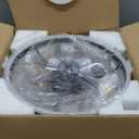 RGB Ceiling Fans with Lights, 20" Fandelier Low Profile Ceiling Fan with Light, Modern Flush Mount Ceiling Fan Light with Remote/APP Control, Bedroom Chandelier Fan Fixture for Indoor(Black)