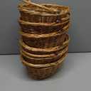 Sintuff 6 Pcs Small Wicker Picnic Basket with Handle 12.6 x 8.27 x 3.15 Inches Oval Willow Woven Braided Gifts Basket for Fruit Bread Snack Garden Wedding Harvest Gathering Party Storage Decor