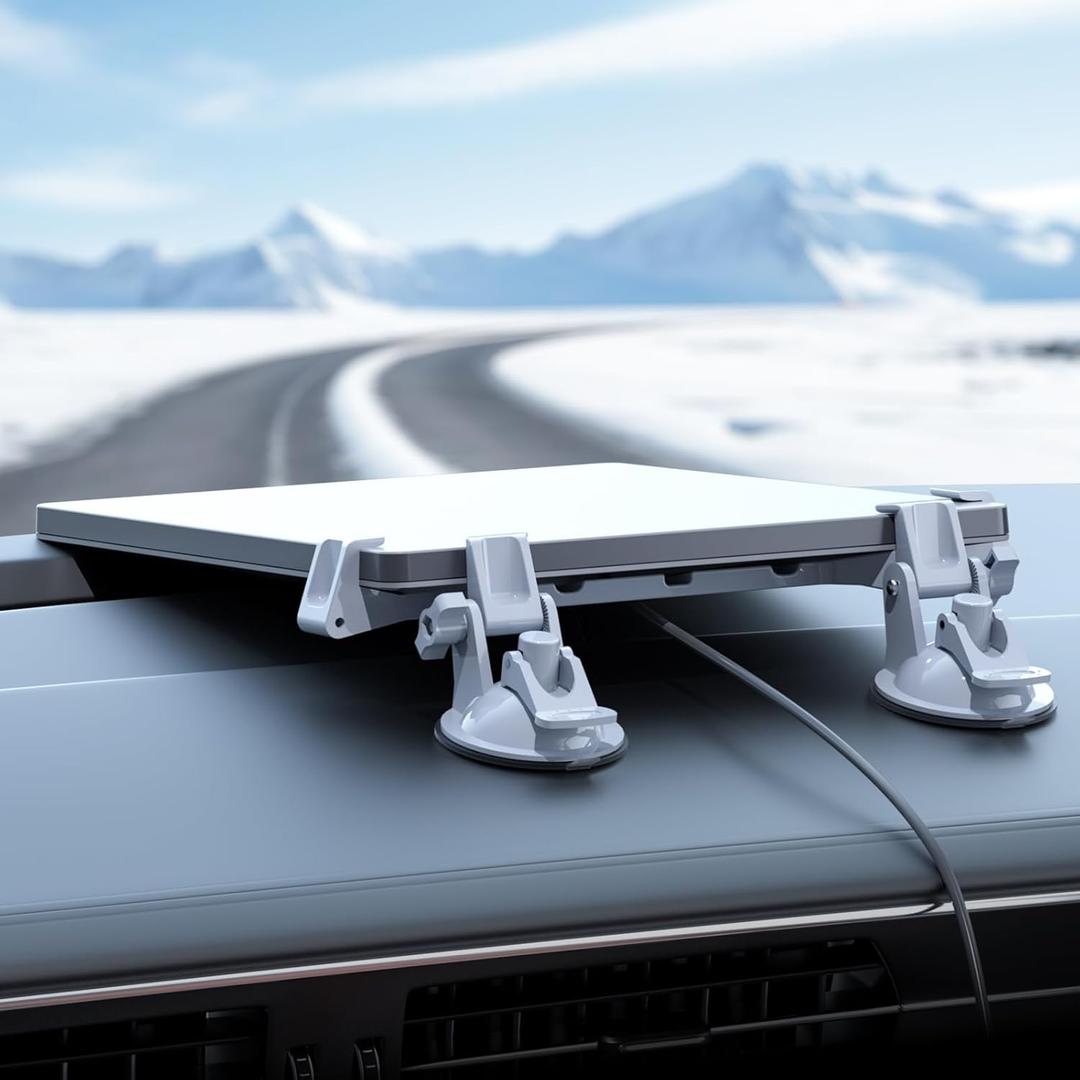Starlink Mini Car Mount for Dashboard,Starlink Mini Mounting Kit Accessories for Car,Linkoostar Car Suction Cup Mount for Dashboard & Windshield Ensures Stable Setup While Driving