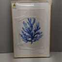 Framed Coastal Coral Wall Art for Living Room, Large Navy Blue Watercolor Coral Artwork for Walls, 3 Piece Minimalist Ocean Beach Marine Plants Pictures Prints for Bedroom Hallway Wall Decor, 16x24 In