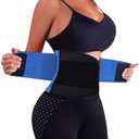 VENUZOR Waist Trainer Belt for Women - Waist Cincher Trimmer - Slimming Body Shaper Belt - Sport Girdle Belt (UP Graded) (Small, Blue)