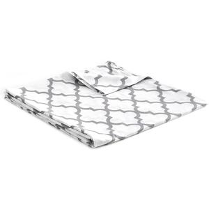 YnM Cotton Duvet Cover for Weighted Blankets (Lattice Scroll, 48''x72'')