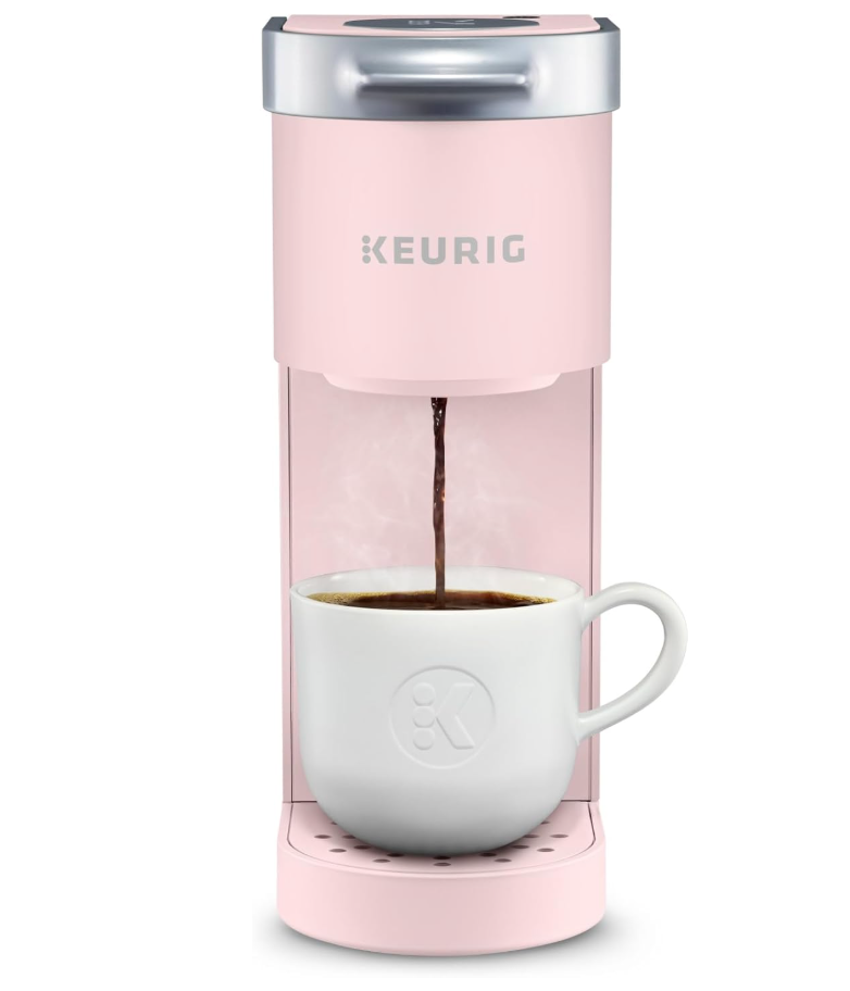 Keurig KMini Single Serve KCup Pod Coffee Maker, 6 to 12oz Brew size, with Cord Storage, Perfect for Small Spaces, Dusty Rose