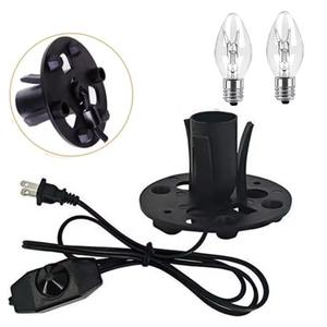 Himalayan Salt Lamp Cord, with Dimmer Switch,Christmas Bulb,Salt Lamp Cord with Dimmer Control and Base Assembly,6 Feet,E12 Base for Himalayan Salt Lampsand with 2 Free 15W Bulbs for Salt Lamp