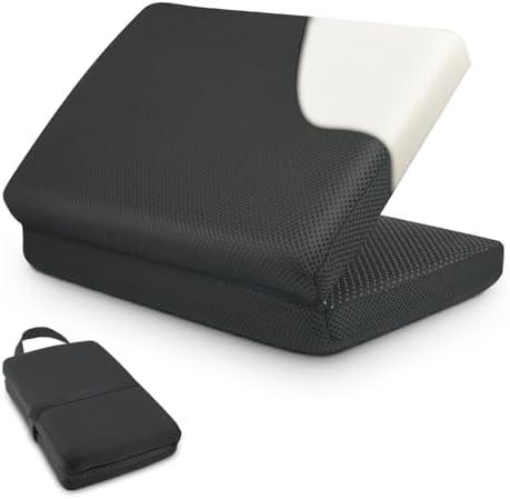 Travel Seat Cushion – Portable Memory Foam Cushion for Soft Support, Cushion Pad for Car Seat, Airplane, Bleacher, Airplane & Stadium Cushion for Long Sitting for Hip, Tailbone, Coccyx, Sciatica