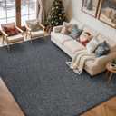 FinRec 5x7 Washable Area Rugs for Bedroom Living Room, Low Pile Thin Rug Solid Color, Non-Slip Carpet Indoor for Home Decor (Grey)