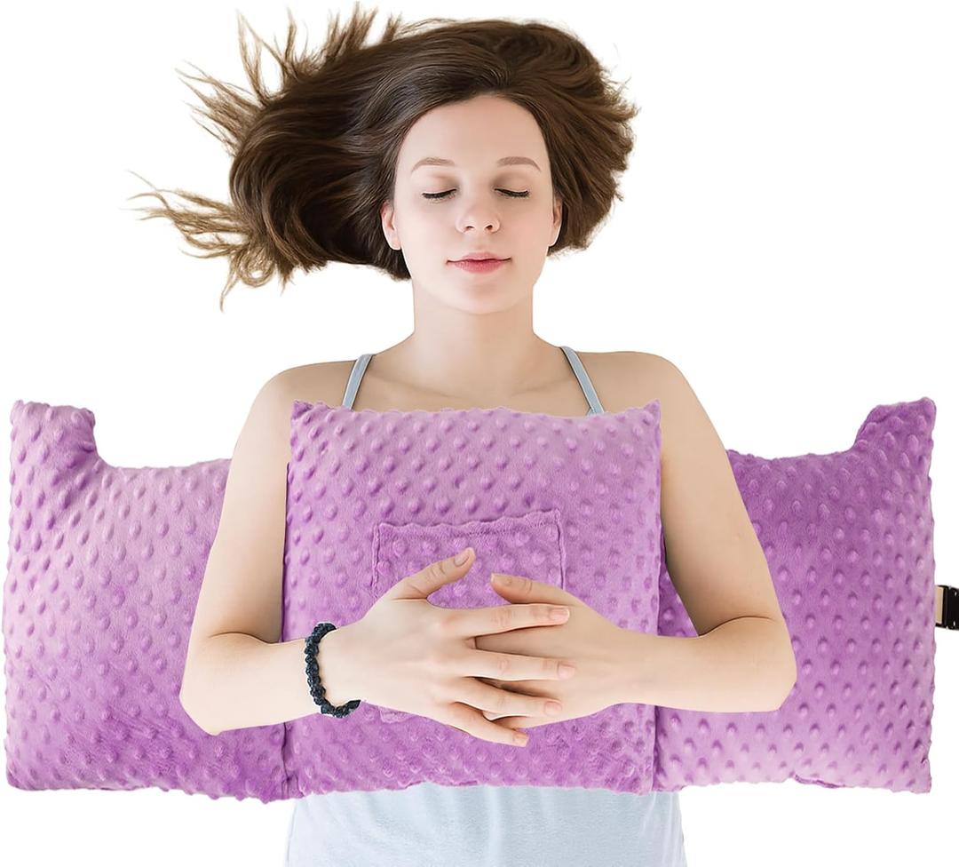 Mastectomy Pillow - Post Surgery Pillow, Mastectomy Recovery Must Haves, Breast Pillow for Heart Surgery Breast Reduction & Augmentation Patients, Recovery Seatbelt Protection, Post Surgery Gift (Purple)