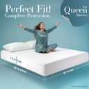 Utopia Bedding Mattress Protector Zippered Queen Size, 100% Waterproof Bed Bug and Dust Mite Proof Mattress Encasement, Absorbent 6 Sided Mattress Cover