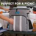 Insulated Backpack Cooler - 54 Cans, 24 Hour Cooling, Wider Straps, Lightweight Leak Proof Liner, Portable Cooler Backpack Bag for Men Women Beach Picnic Travel Lunch Camping - Everlasting Comfort (Gray)