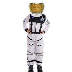 Spooktacular Creations Astronaut Costume with Helmet, Space Suit for Toddler, Kids Astronaut Halloween Costume for Cosplay (X-Large (12-14 yrs), White)