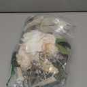 CEWOR Wedding Bouquets for Bride Bridesmaid, White Champagne Artificial Roses Flowers Wedding Decoration (7.5in)