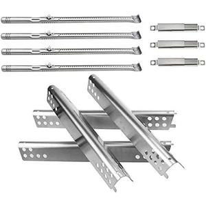 Grill Replacement Parts Repair Kit for Charbroil Advantage Series 4 Burner 463344116 466344116 Gas Grill, SS Grill Pipe Burners, Heat Plate, Adjustable Crossover Tube G4328M00W1 G3610003W1