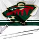 Minnesota Wild Flag Pole and Bracket Set