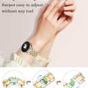 Wearlizer Metal Band Compatible with Samsung Galaxy Watch 7 6 5 4 FE Active 2 40mm 44mm/Watch 6 4 Classic 43mm 47mm 42mm 46mm/Watch 5 Pro 45mm Bands, 20mm Dressy Stainless Steel Chain Strap Women