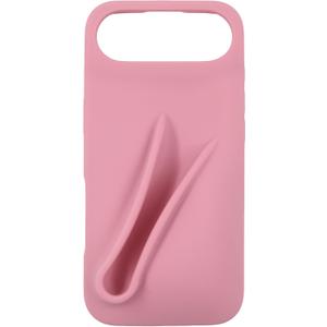 Soft Touch Silicone Lip Gloss Phone Case for iPhone 17 Air, Minimalist Matte Design, Shockproof & Anti-Fingerprint Cover (Light Pink)