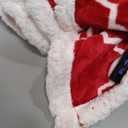 Sealy Wearable Heated Throw Blanket, Flannel & Sherpa Electric Throw Shawl Poncho with Hoodie & Pocket, 6 Heating Levels & 2-10 Hours Auto Shut Off, Machine Washable, 50x60 Inch, Red