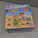 Collapsible Beach Sand Toys for Kids Toddlers, Collapsible Sand Bucket with Sifter Shovels Set with Mesh Bag and Sand Molds, Travel Beach Sandbox Toys for Boys Girls 3 4 5 6 7 8 9 10